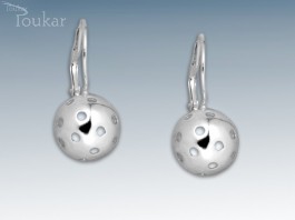 Florbalové náušnice bílé