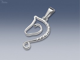 SAZ 05 - Zlatý přívěsek Hlava koně se zirkony STAR